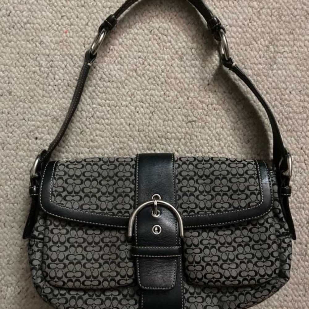 Vintage Coach Jacquard Logo Purse